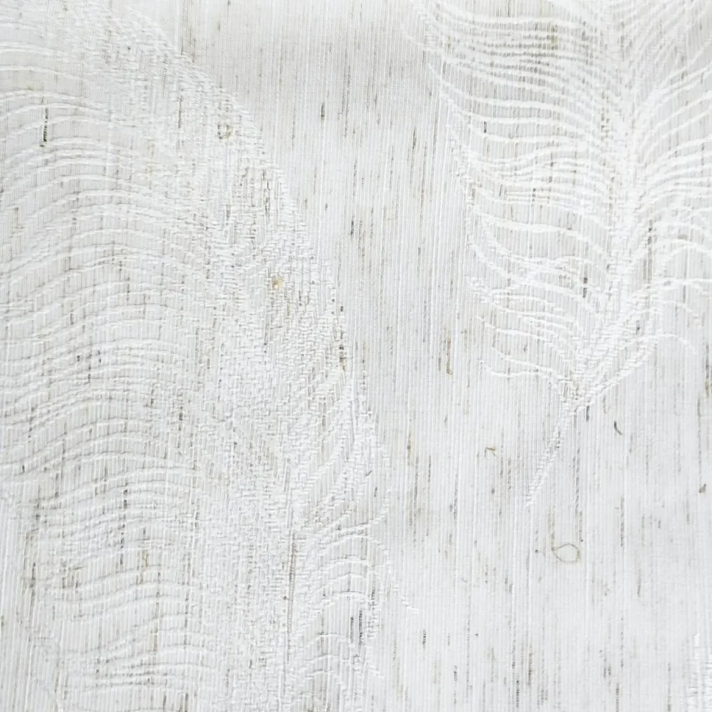 JSC sheer faux linen jacquard 067-10 feather JSC sheer faux linen jacquard 067-10 feather