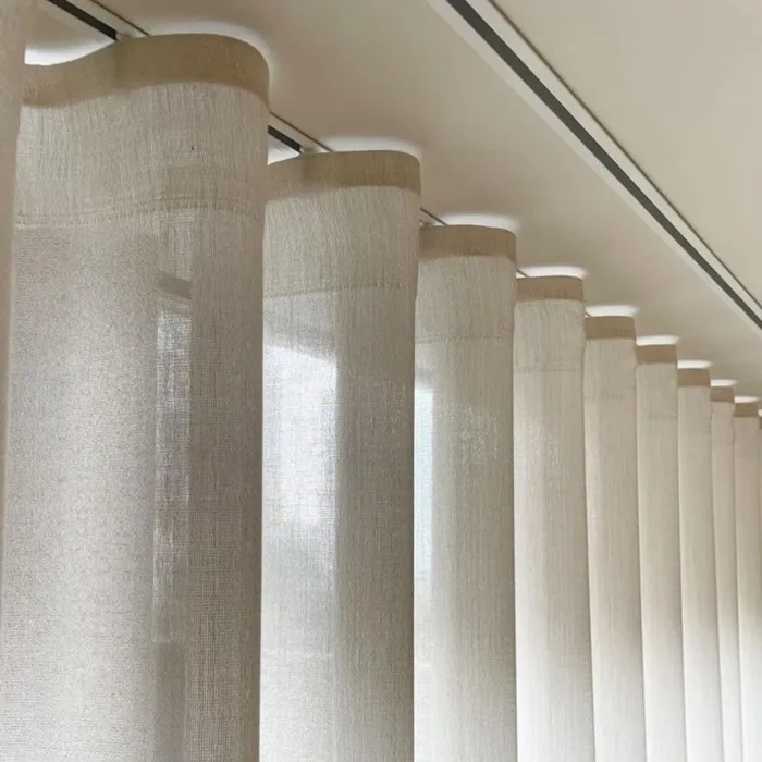 S-fold heading sheer curtain